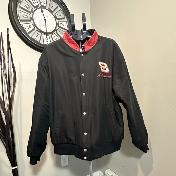 Dale Earnhardt Jr NASCAR Racing Reversible Wool Leather Jacket/Coat Size 3XL - Picture 8 of 13